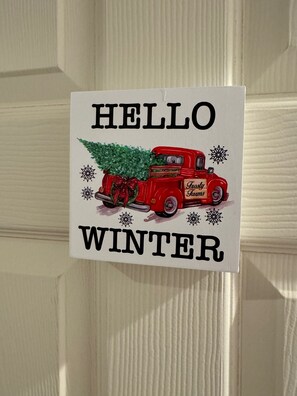 Each room is seasonal themed. Starting with Winter.
