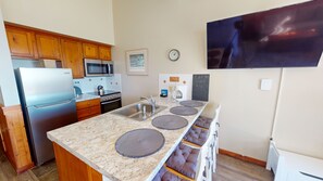 Indoors, Kitchen, Microwave, Oven, Refrigerator