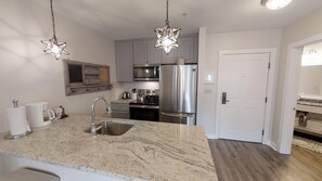 Indoors, Kitchen, Sink, Sink Faucet, Refrigerator