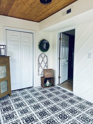 Entering room