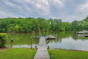 Your private dock,  bring your boat, fishing gear and some bait for crabbing