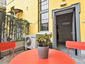 Interior Design, Flooring, Floor, Chair, Houseplant, Flowerpot, Tile