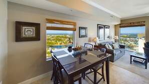 Dining table with seating for four