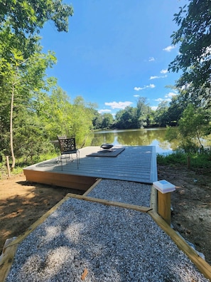 Private Deck with Fire Pit