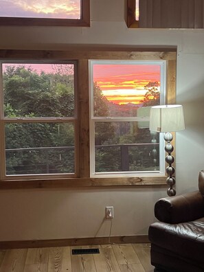 Look at that sunset out the Living room window!!