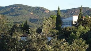 vue de la maison et contreforts de l'Estérel