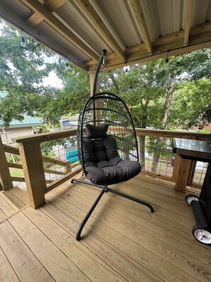 Egg chair :-) on upper covered deck