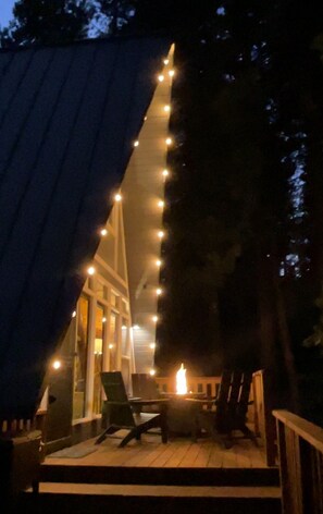 Deck with Fire Pit. Relax and enjoy tranquil nights.