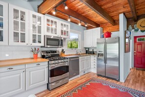 Open, galley style kitchen - 2 Bayberry Road Harwich Port Cape Cod-Cranberry Cottage-NEVR