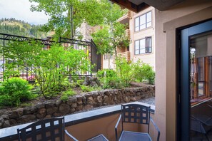 Beautiful outdoor seating in warmer months
