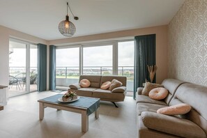 Cozy living room with modern elements