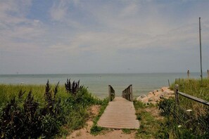 Stairs to the beach at the end of the street