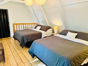 Room #1: Open room upstairs with 2 double beds (2)