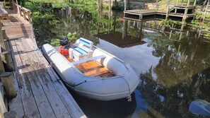 1 6 foot saturn inflatable boat with 20 hp 4 stroke engine available for fee