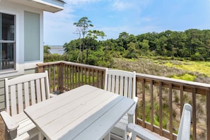Step outside for beautiful views and al fresco dining.
