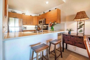 Kitchen as seen from the dining area.