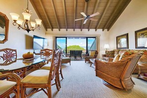 Living room looking out toward lanai.