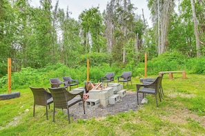 Private Backyard Area | BBQ Grill | 2-Story Cabin