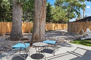 Relax on the back patio.