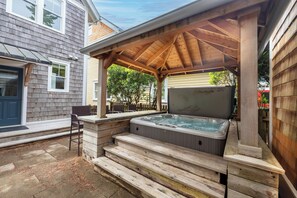 Private covered hot tub