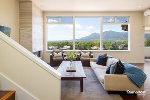 Stunning mountain views from the living room