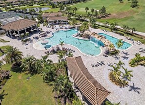 Resort Style Pool with Tiki Bar