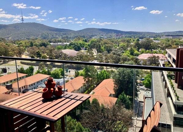 Enjoy peaceful moments on our balcony with a charming view of the neighborhood, perfect for sipping your morning coffee or unwinding in the evening