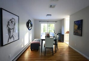 The dining area sits 6 comfortably!