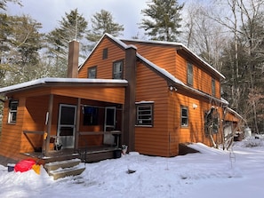 View from side yard, in winter
