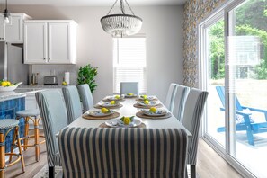 Dining area for 8. Has direct access to the outdoor area