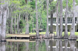 Dock for fishing and boat tie up