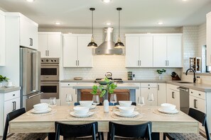Dining area and kitchen