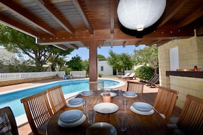 Outdoor dining area