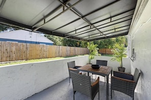 Outdoor dining area