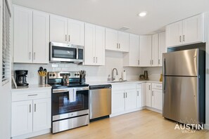 Fully equipped kitchen with all the essentials plus dishwasher