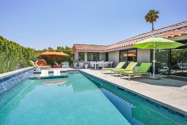 Spanish mid-century retreat with a great pool