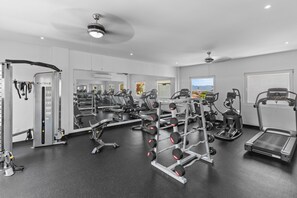 Rooftop fitness center