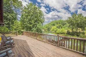 Back patio looking out at the cove heading out to Watts Bar Lake