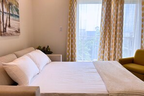 with queen-size sofa bed!