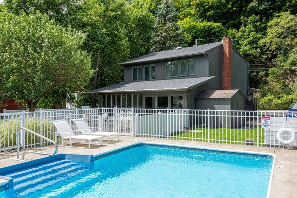 Your own private expansive pool with deck right on Hudson River