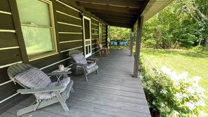 Front porch of cabin