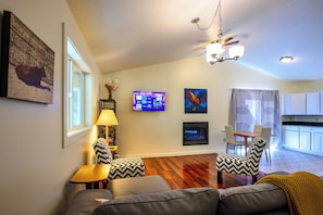 Step inside the cozy living room