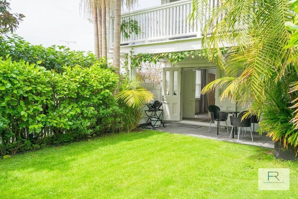 Fully fenced backyard