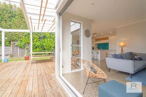 Lovely indoor-outdoor flow from living room