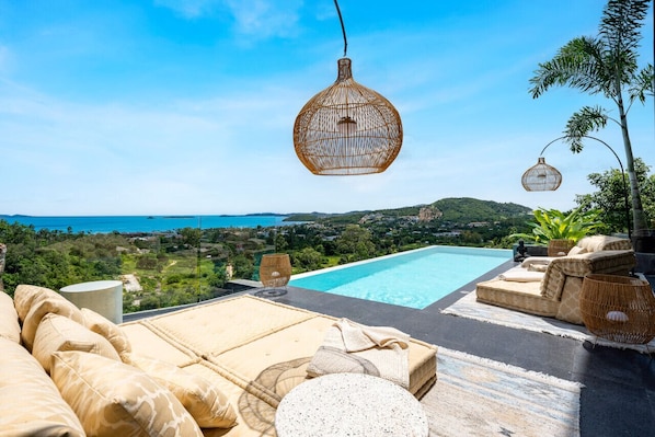 Pool view from the terrace