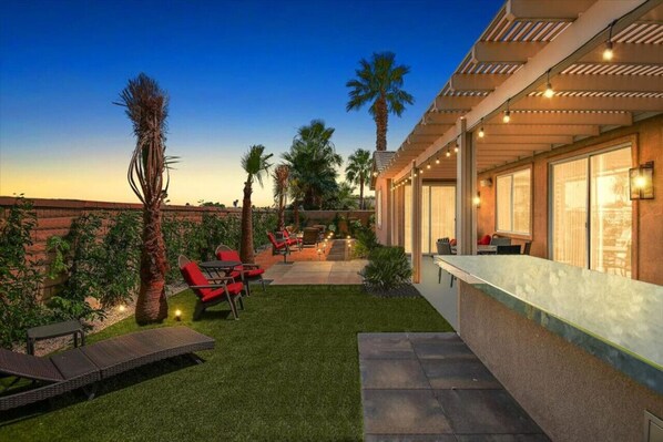 Large patio for outdoor relaxation