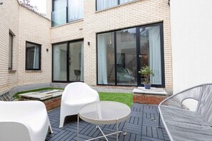 Furnished patio.