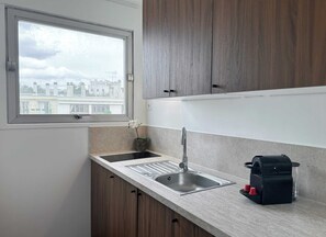 A brand new kitchen full of light