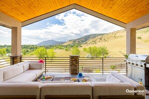 Stunning views from the covered balcony