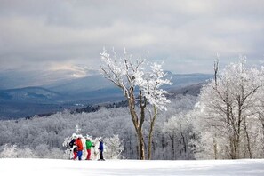 Top of Jiminy Peak.  Across the street from Vacation Village